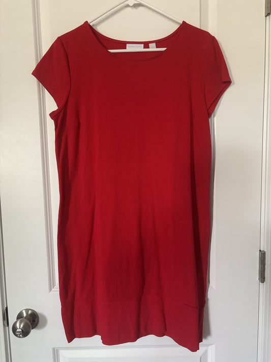 #138 - L - EUC New York & Co - Red Casual Dress - PU 45236