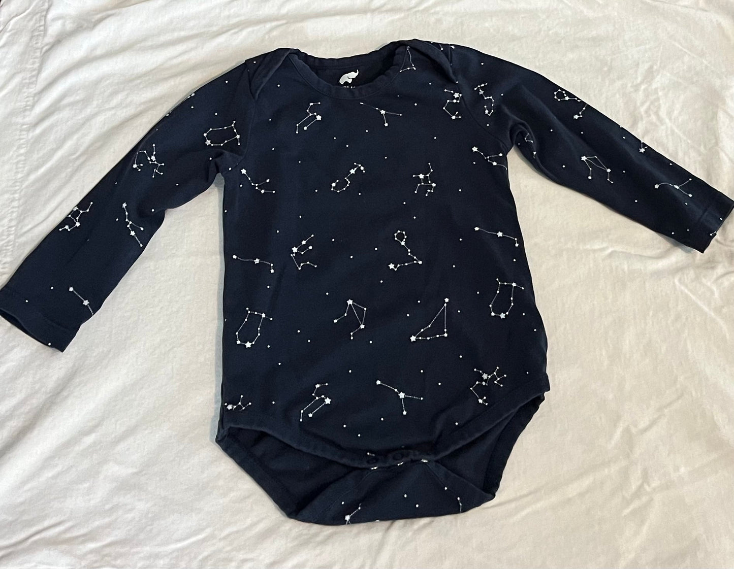 Monica & Andy Star Moon Navy Onesie 12-18mo VGUC