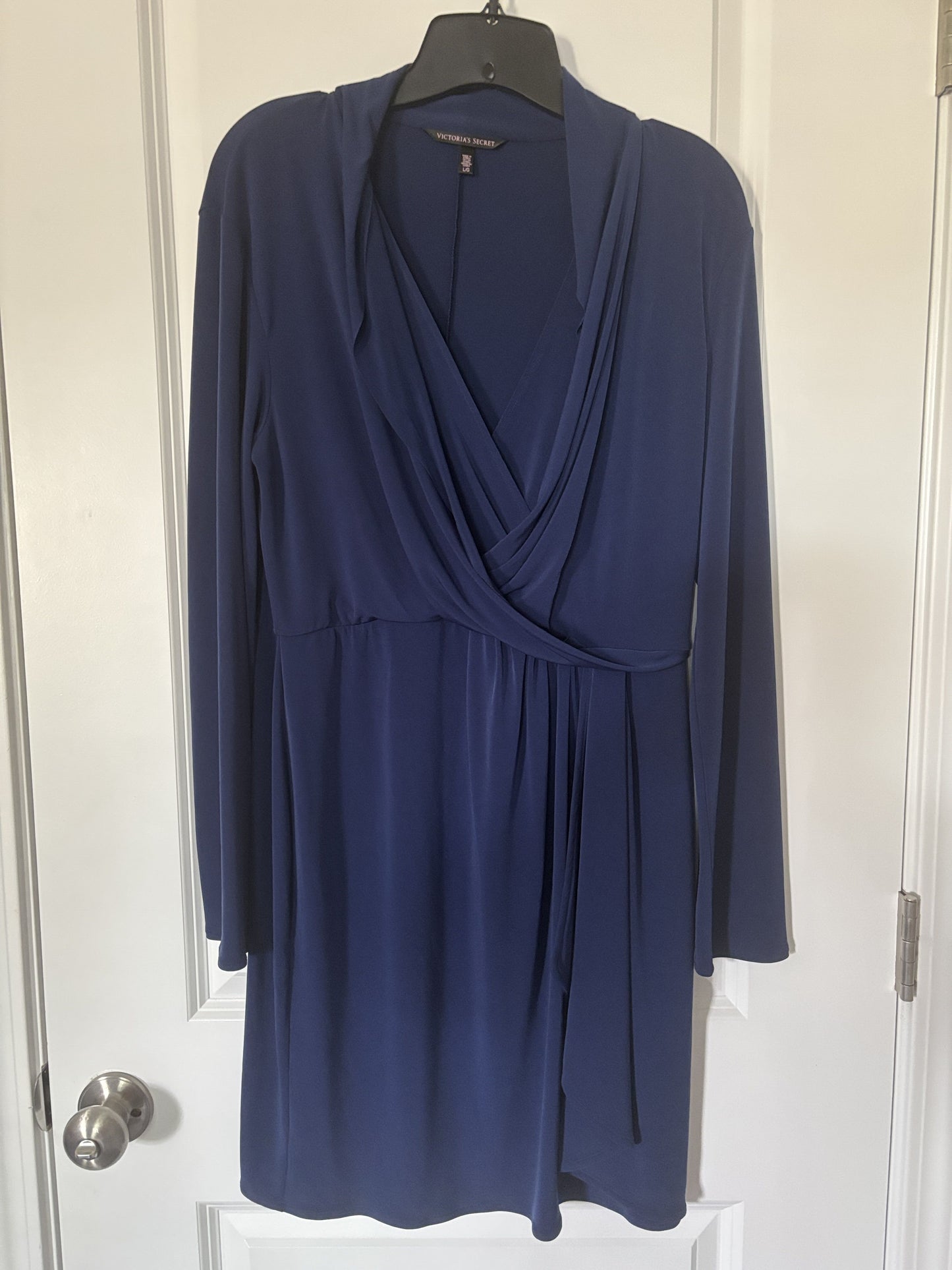 #138 - L - VGUC Victoria Secret - Blue LS Dress - PU 45236