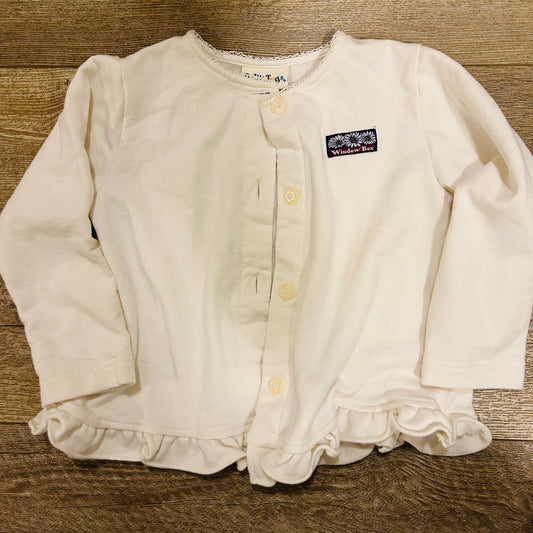 Girls 6 Vintage Baby Togs Cardigan w/ Flower buttons