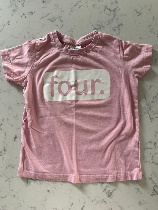 Seller 42, Four Shirt, Pink, Girls Size 4T