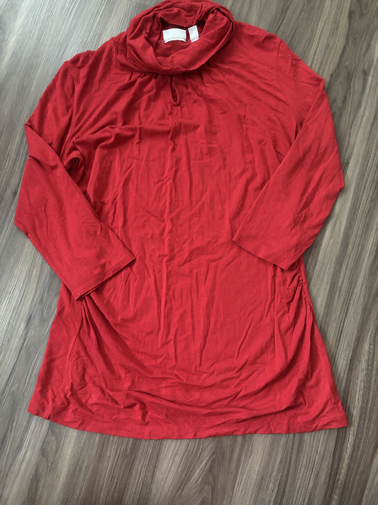 #138 - L - VGUC New York & Co - Red Turtleneck Shirt - PU 45236