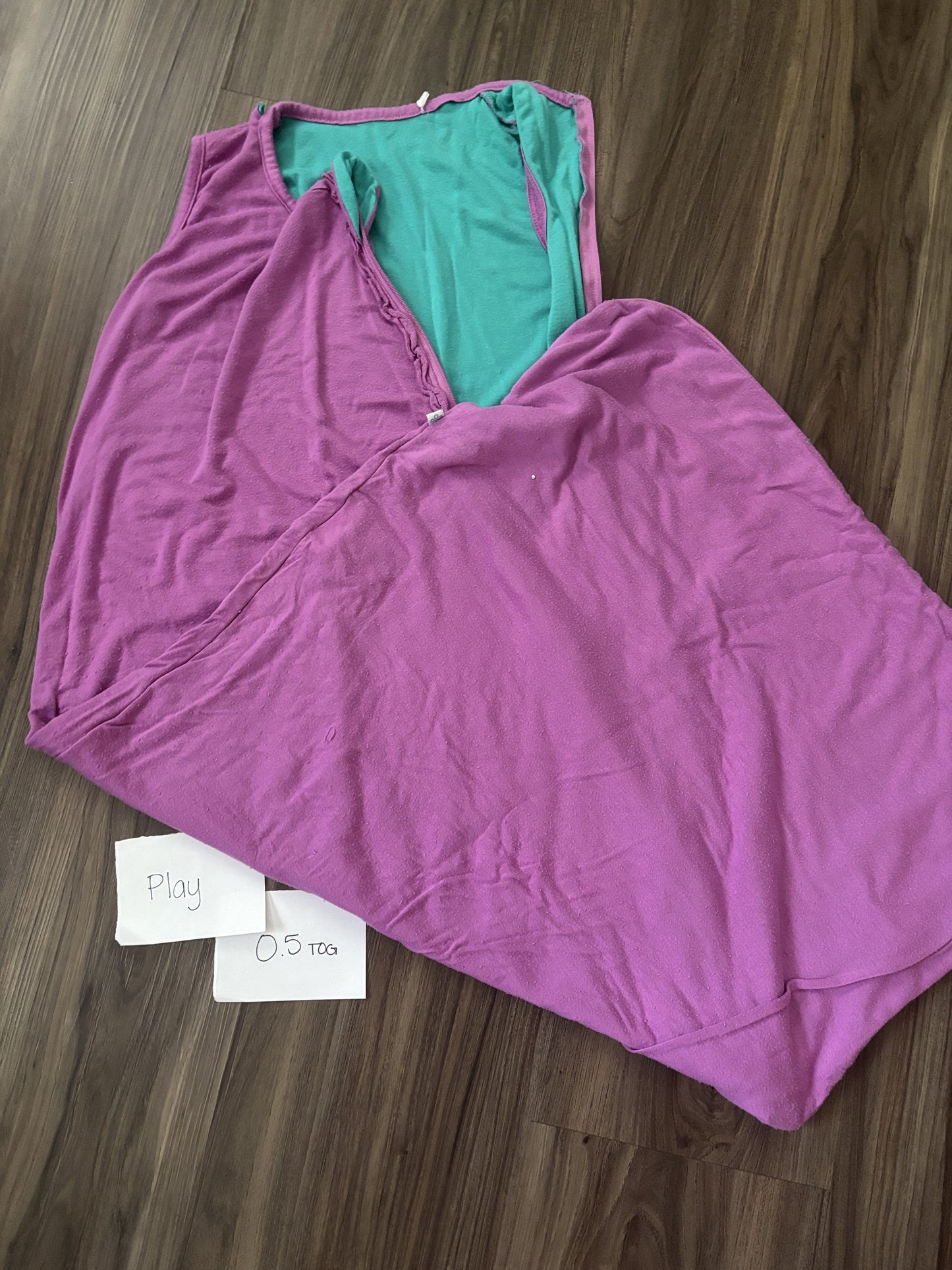 #138 - 18-36 Mo - Play Posh Peanut - Purple 0.5 Tog Sleepsack (small split in seam at shoulder) - PU 45236