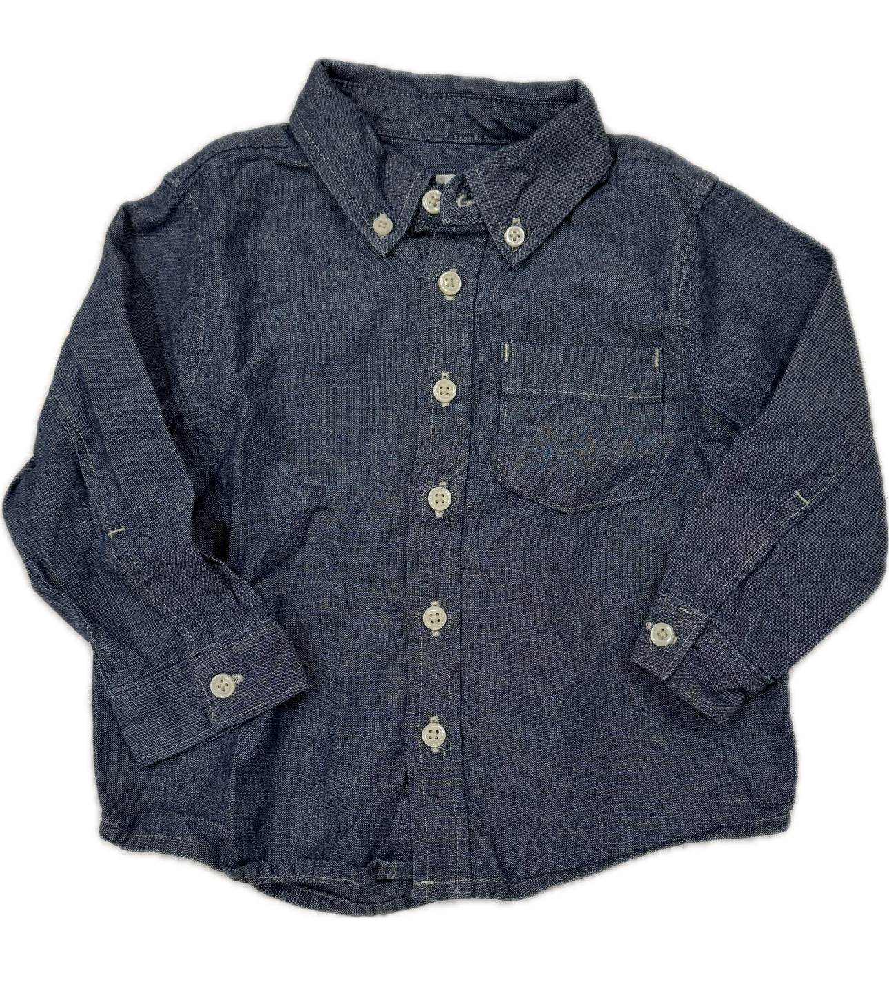 #38 Gymboree 12-18 Months Boys Blue Button Down