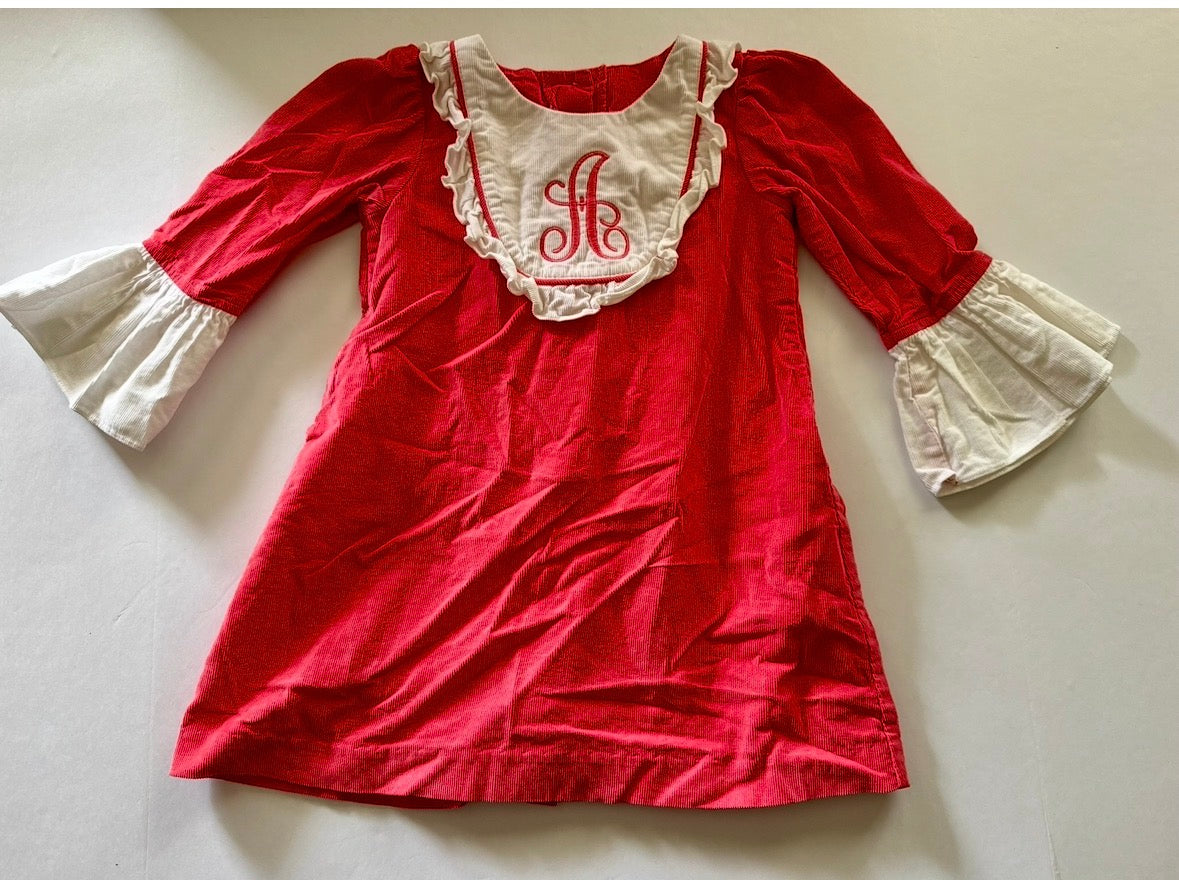 # 92 girls 2 t red “A” dress