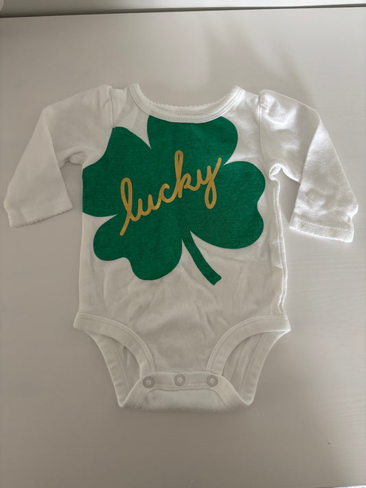 Seller #195 - Carter’s Girls Lucky Clover Onesie - Size 3 Months