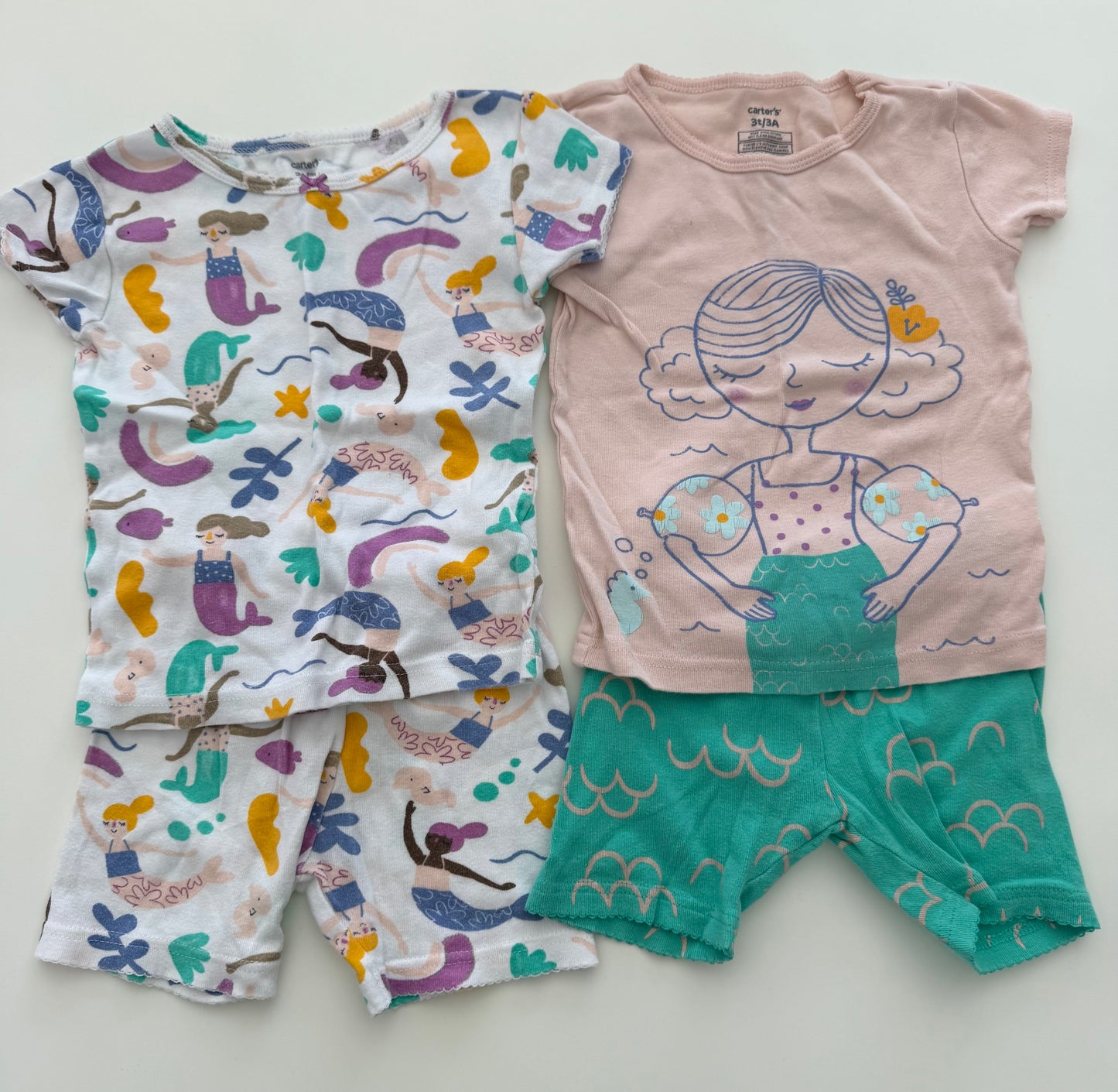 #117, Girls 3T, Carter’s mermaid pajama set, GUC