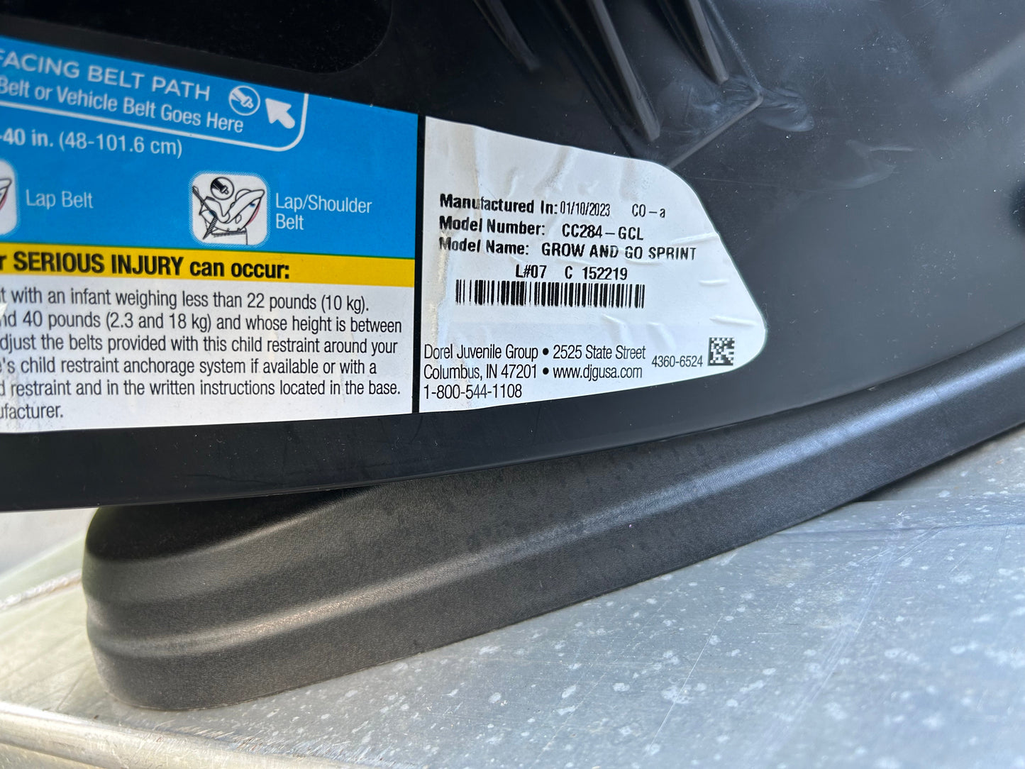 Seller #223 -  Pink Safety First car seat