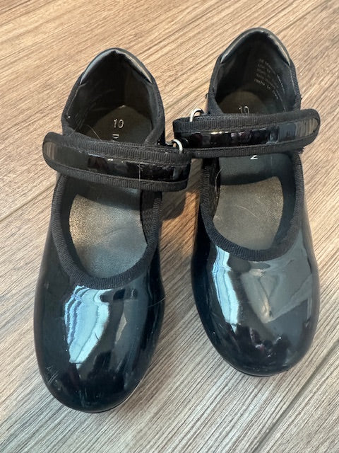 Seller #22 - Danskin velcro patent tap shoes - size 10 - GUC