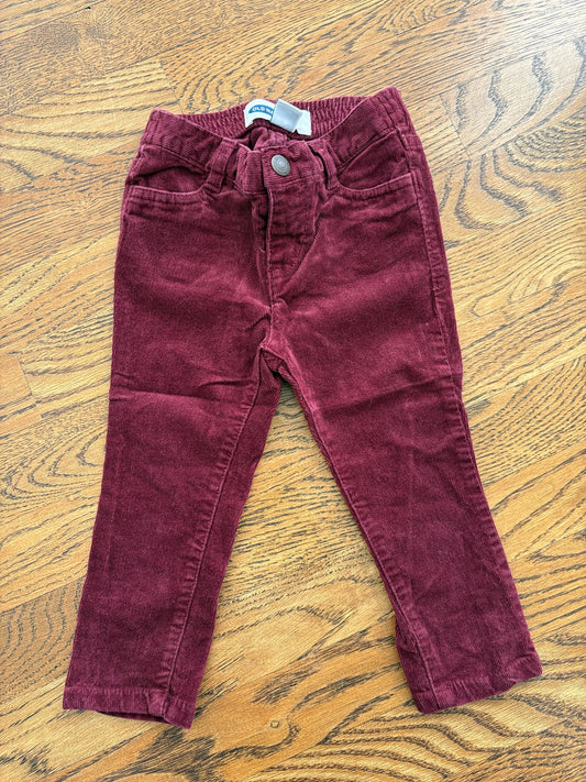 #103 • Girls • 18-24m • Old Navy • Skinny Burgundy Corduroy Pants