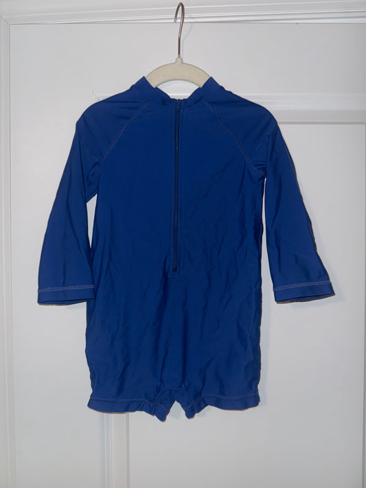 #106: 18-24m Blue Primary Rash Guard Swimsuit