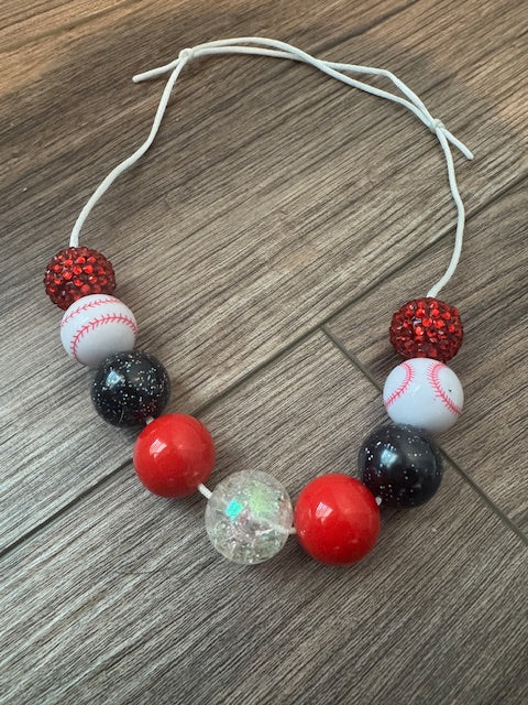 Seller #22 - Baseball adjustable jumbo bead necklace - NWOT