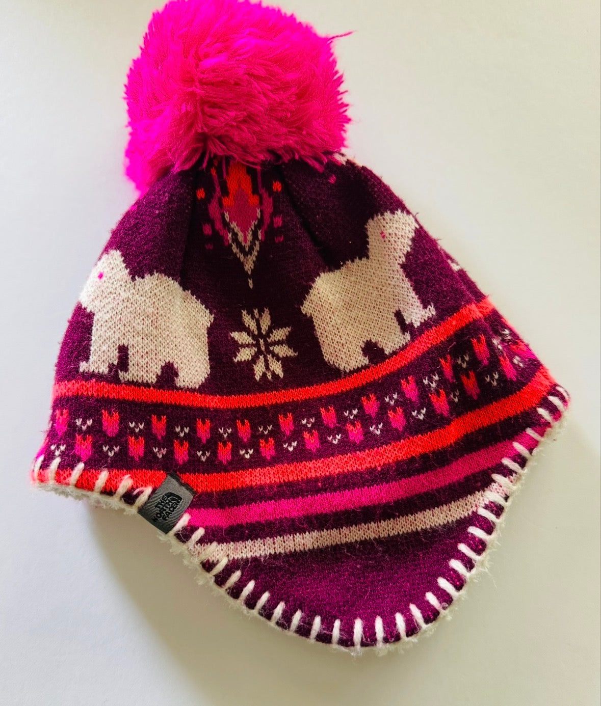 #92 girls baby winter hat north face
