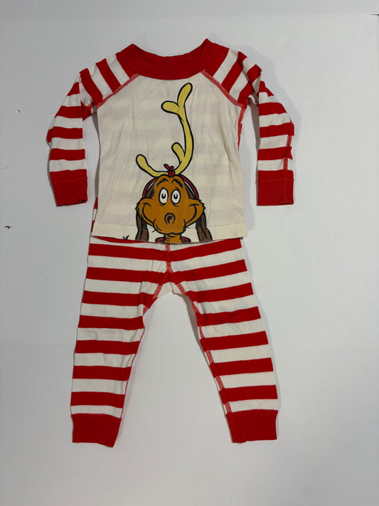 #27 Boys 2T Hanna Andersson Grinch/Max pjs EUC