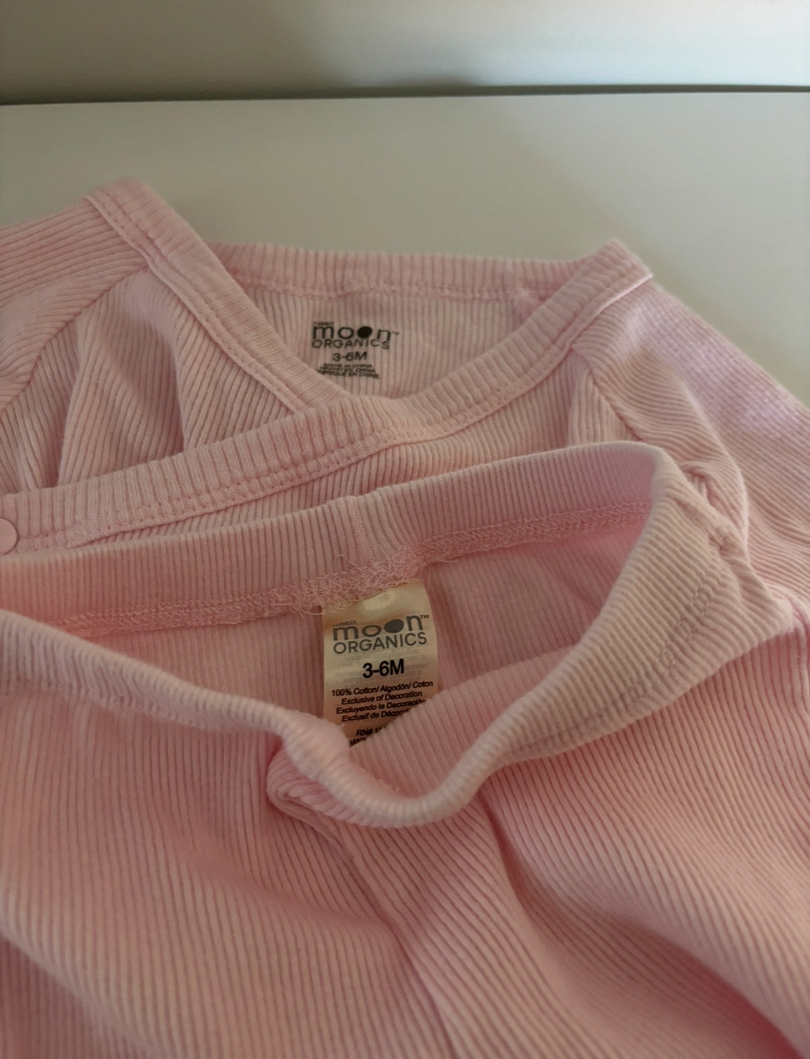 Seller #198 - *REDUCED* Rabbit Moon Organics Baby Girl Ribbed Two Piece Set - Size 3-6 Months