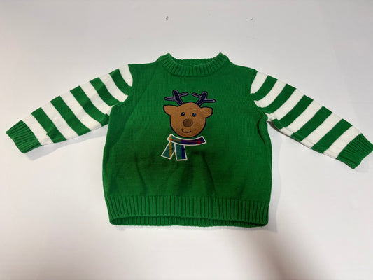 #27 Boys 2T JK Kids embroidered reindeer sweater