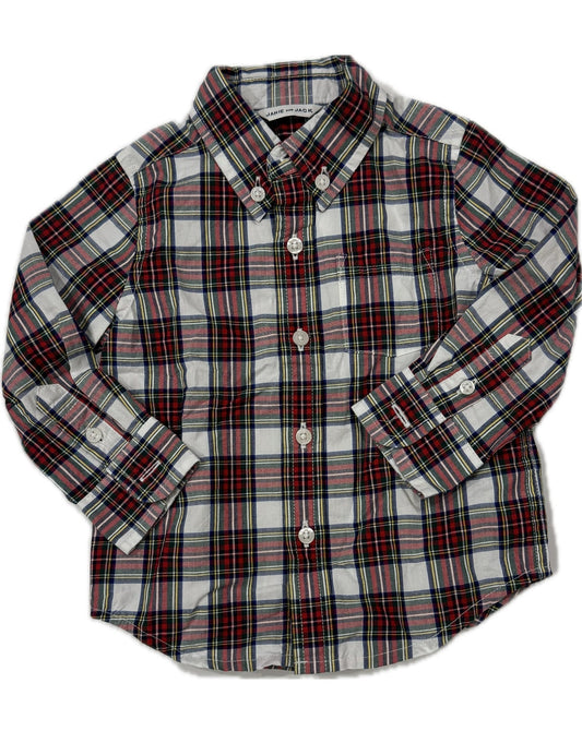 #38 Janie and Jack 12-18 Months Boys Plaid Button Down Shirt