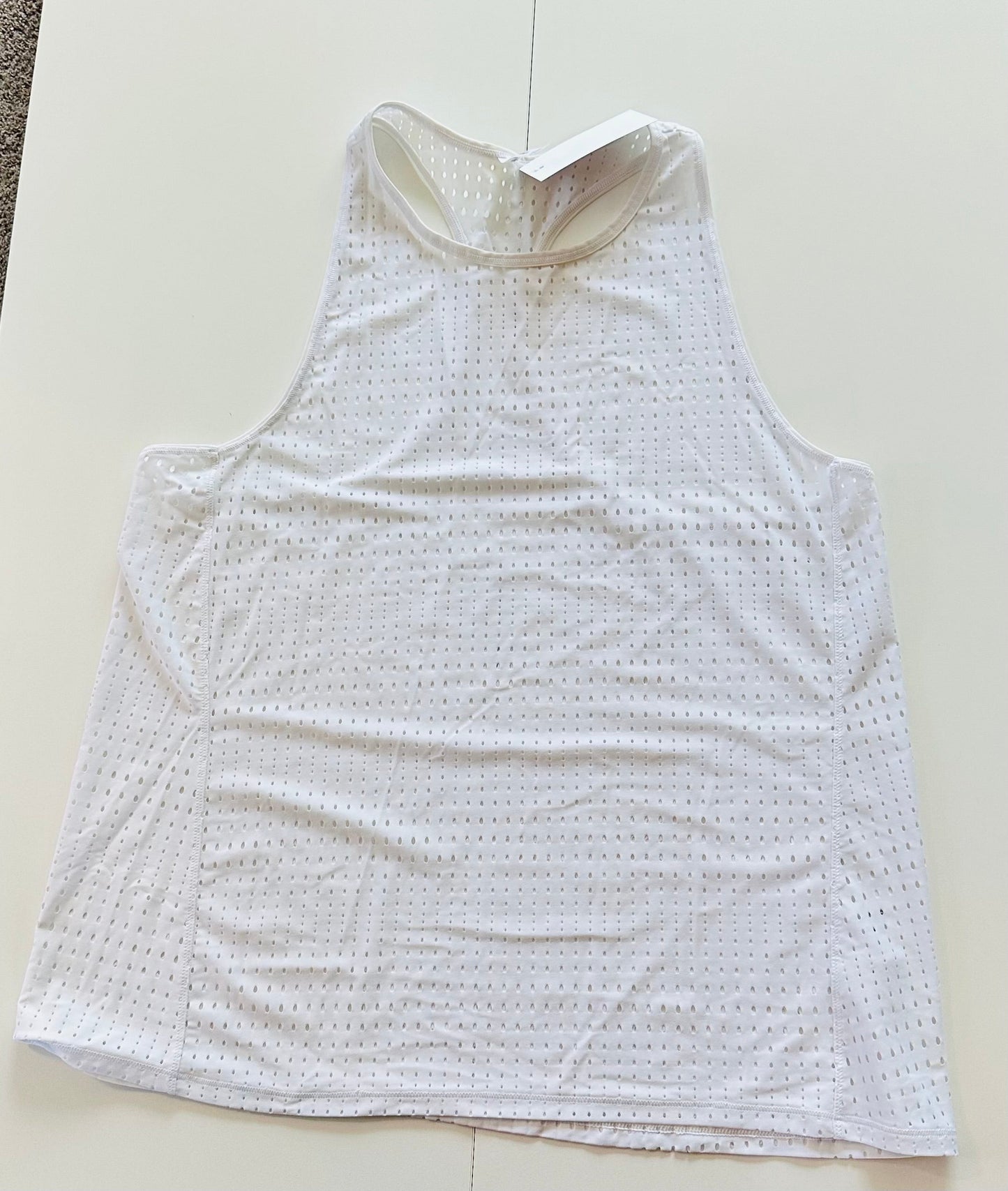 #133  Women’s Sz Large White Tank