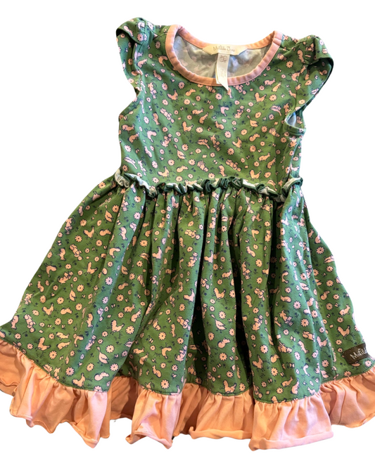 *Reduced* Matilda Jane Joanna Gaines Green Dress Size 2T