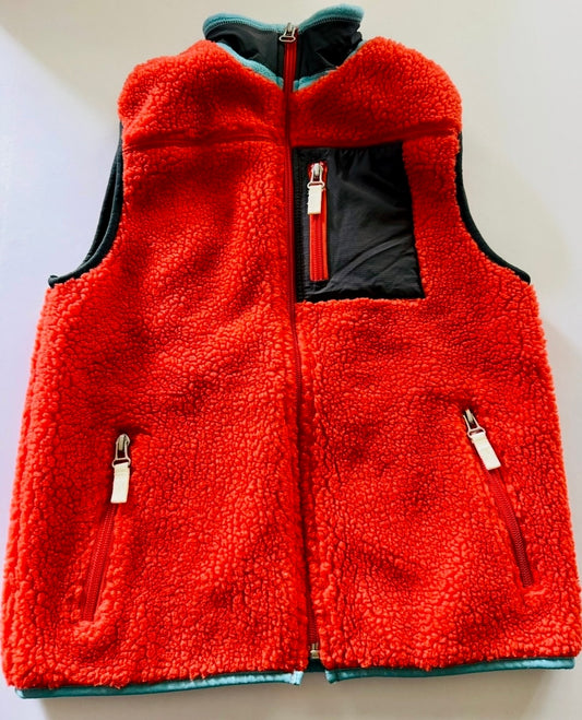 REDUCED #92 boys 8 medium GAP red fleece zip up winter vest