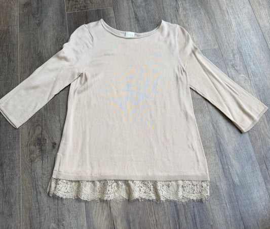 Seller 183- Chico’s size 1, 3/4 sleeve thin sweater