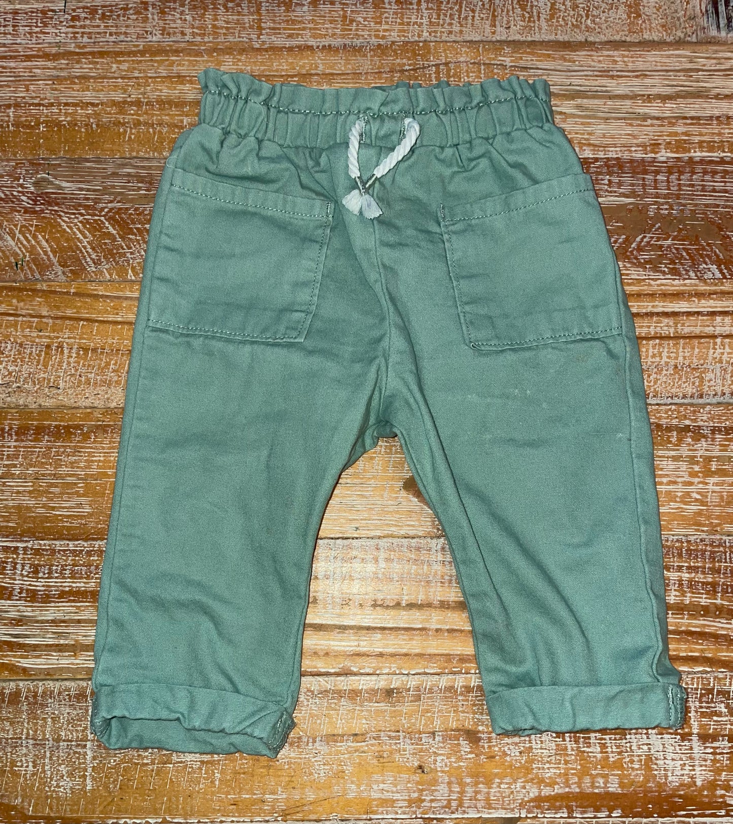 Seller #3 Garanimals Gender Neutral 6-9 mos Cargo cuffed olive green pants