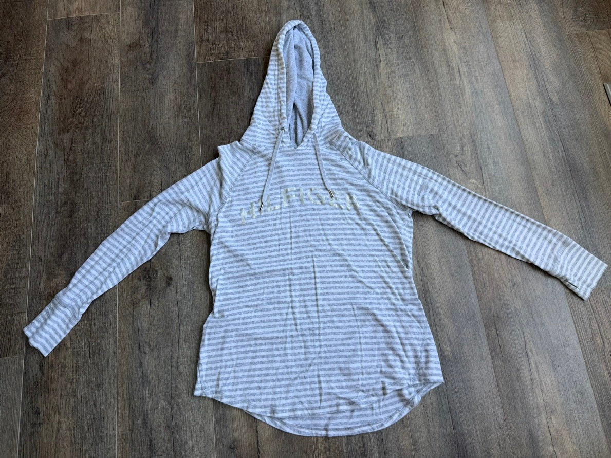 Seller 183- Tommy Hilfiger women’s size medium hooded long sleeve shirt