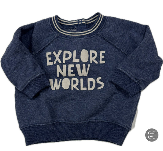 #38 Gymboree 3-6 Months Boys Explore New Worlds Sweatshirt