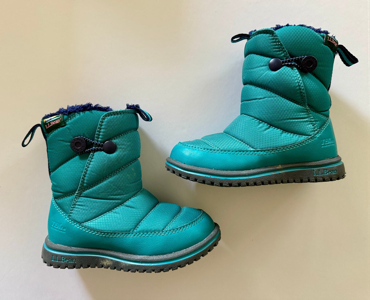 #92 LLBean kids size 10 teal winter boots