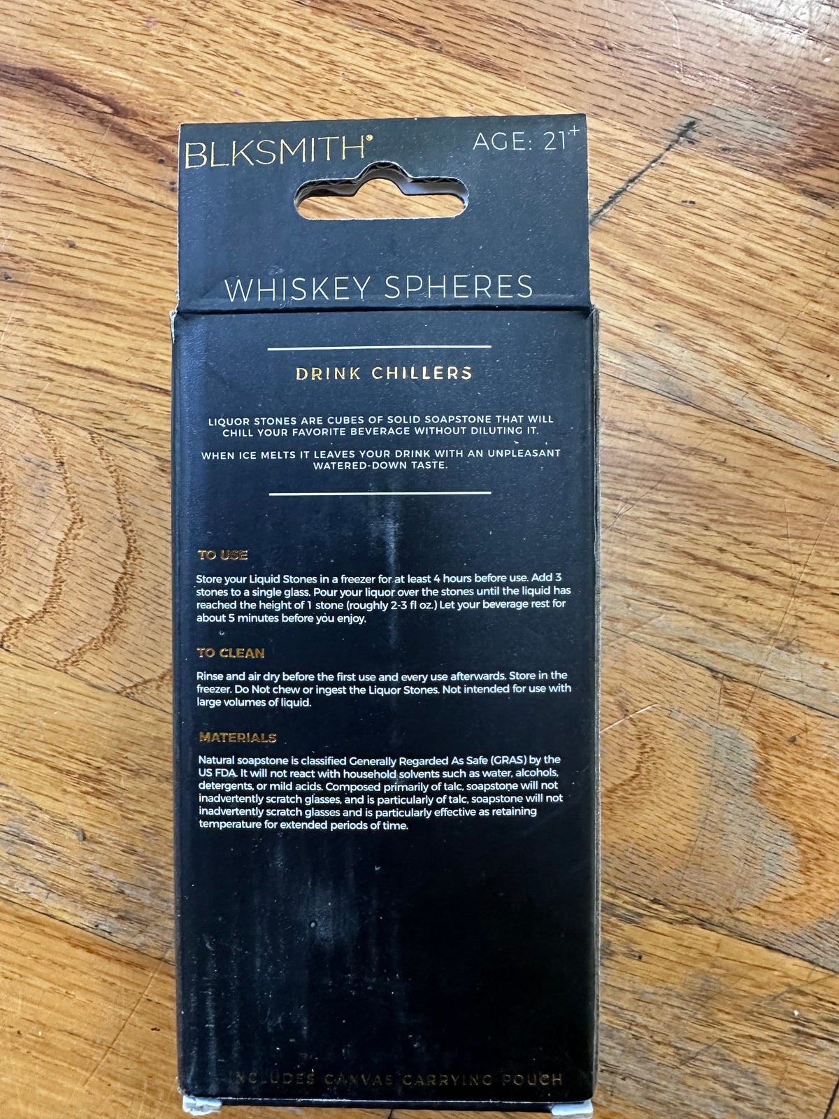 #104 NIB natural soapstone drink ice cubes