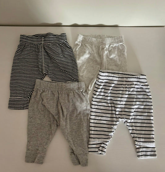 Seller #195 - Bundle of 4 Carter’s  Gender Neutral Baby Pants - Size 0-3 Months