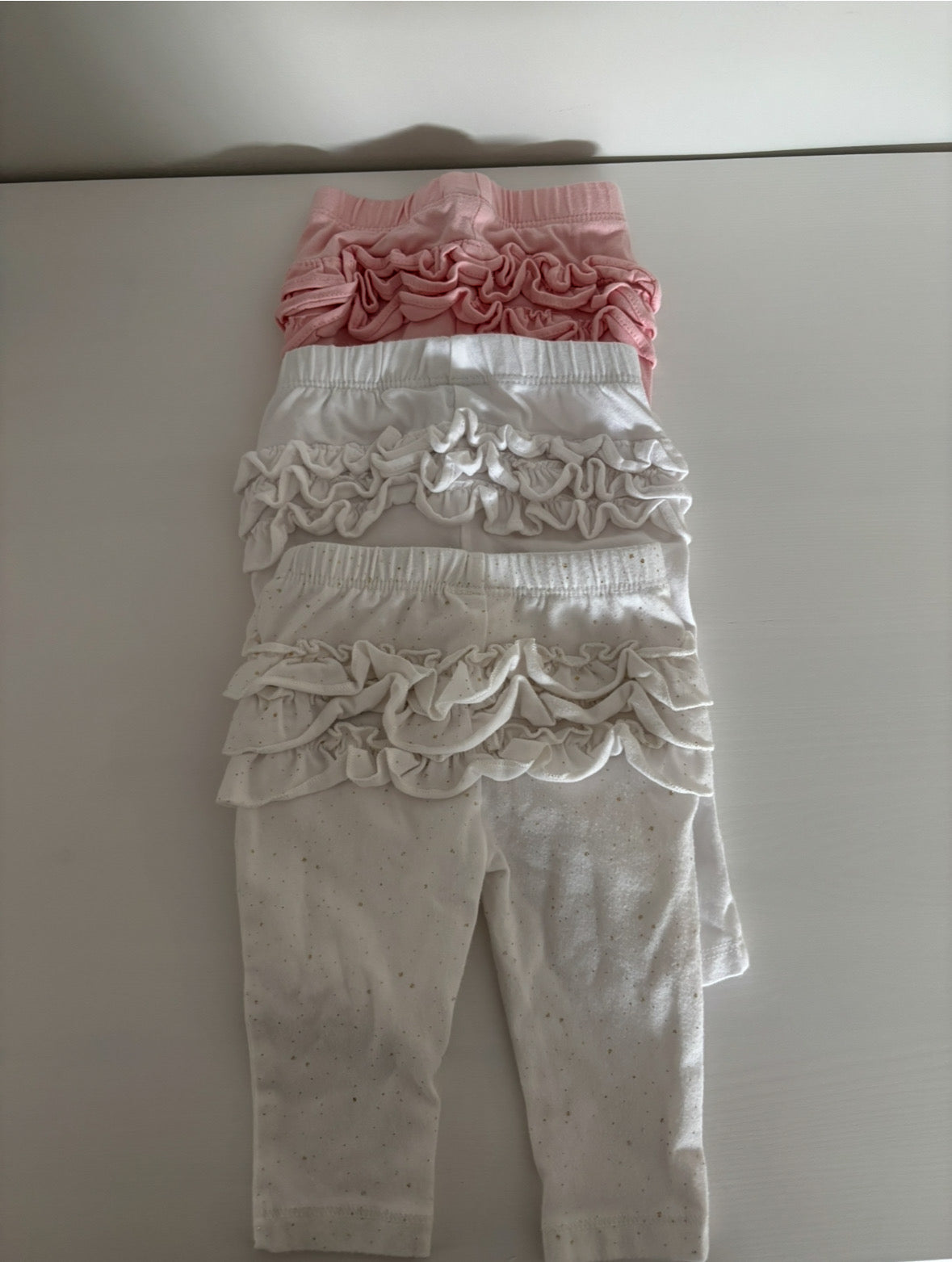 Seller #195 - Bundle of 3 Cat & Jack Baby Girls Pants with Ruffle Butt - Size 0-3 Months