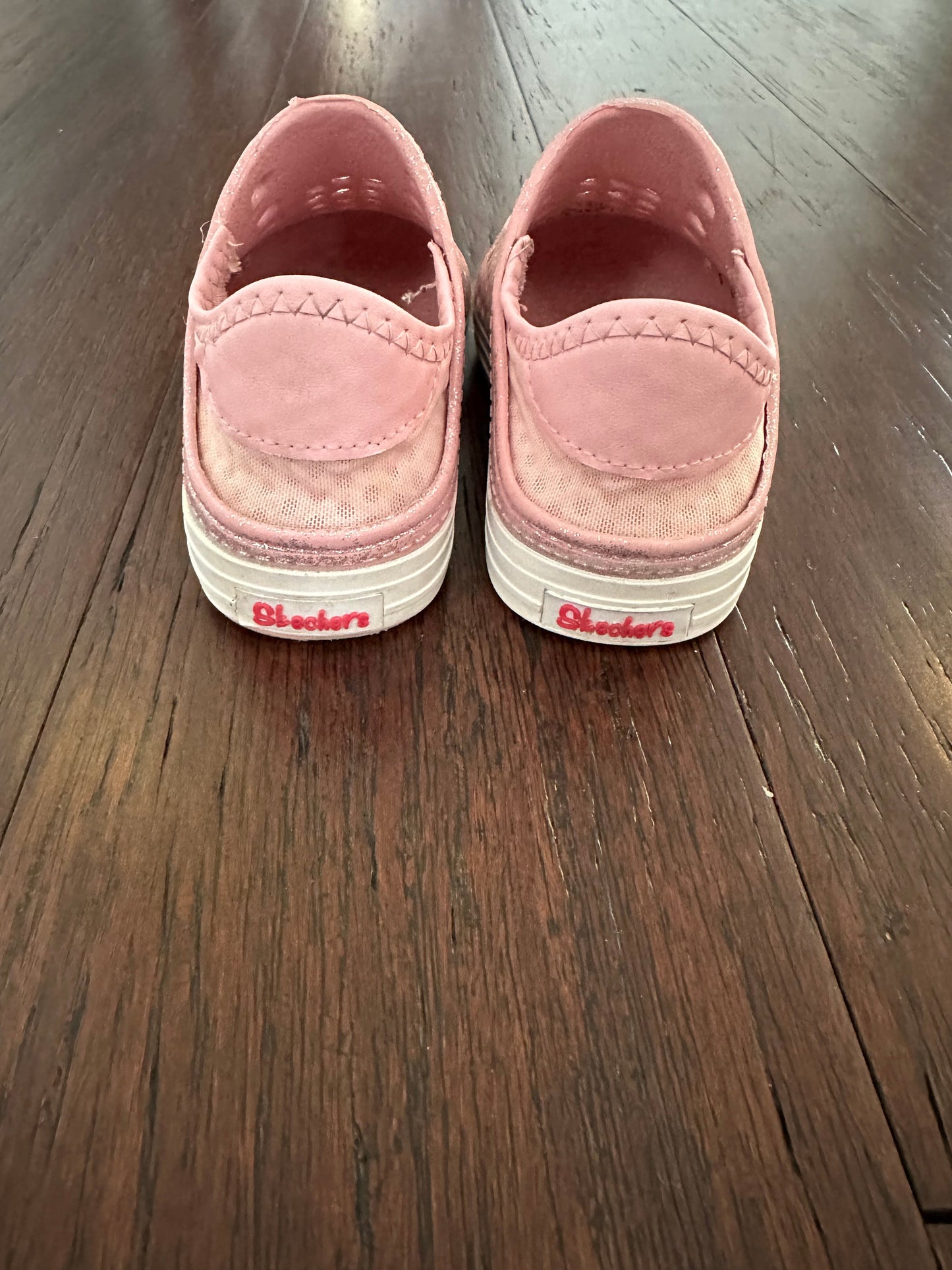 Sketchers Native Dups, Pink Glitter, EUC, Girls Size 8