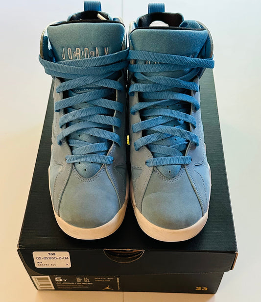 133 Nike Air Jordan 7 Retro Pantone Sz 5Y (Big Kids) Blue Basketball Shoes