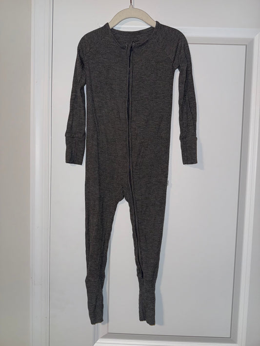 #106: 2T Little Sleepies Gray Ribbed Sleeper