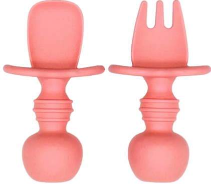 #42 Baby Spoon and Fork Set - Pink