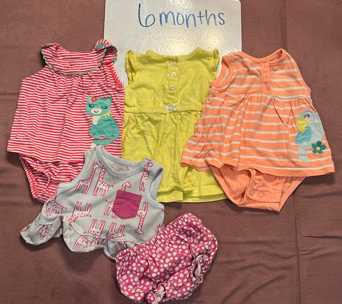 6 month girls summer outfits set (5)