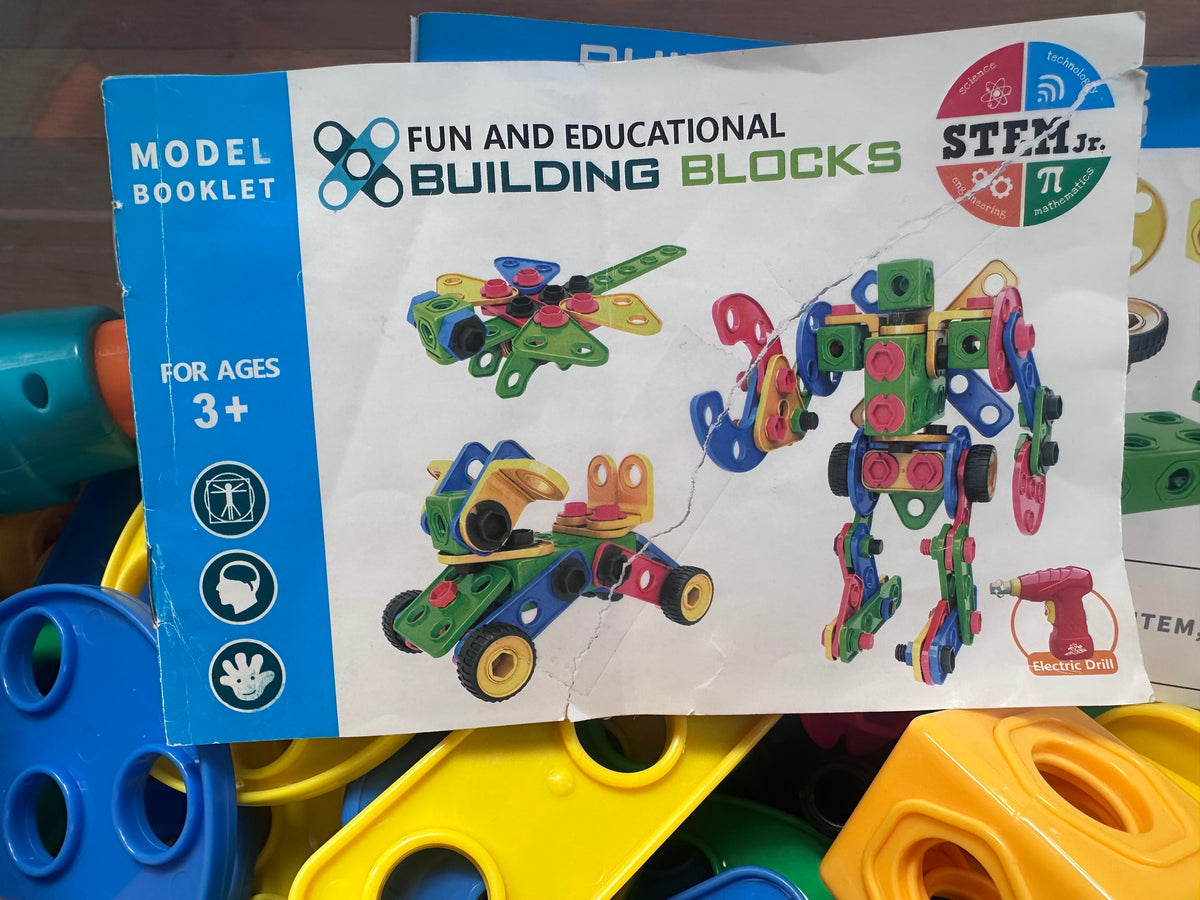 #104 STEM building block with drill, plastic bin not included