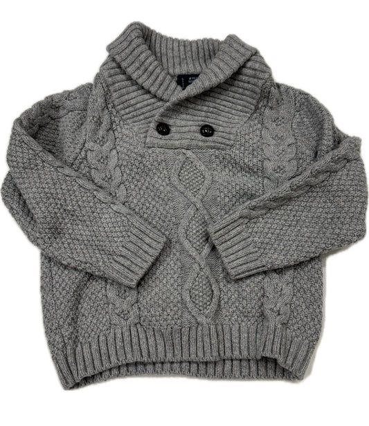 #38 Janie and Jack 18-24 Months Gray Cowl Neck Sweater