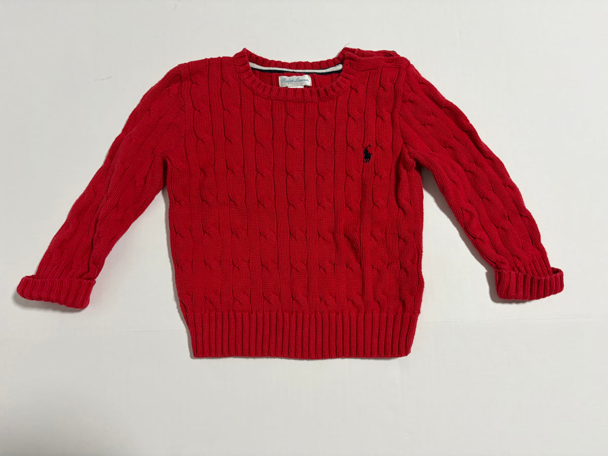 #27 Boys 24m Polo Ralph Lauren Cable Knit Sweater