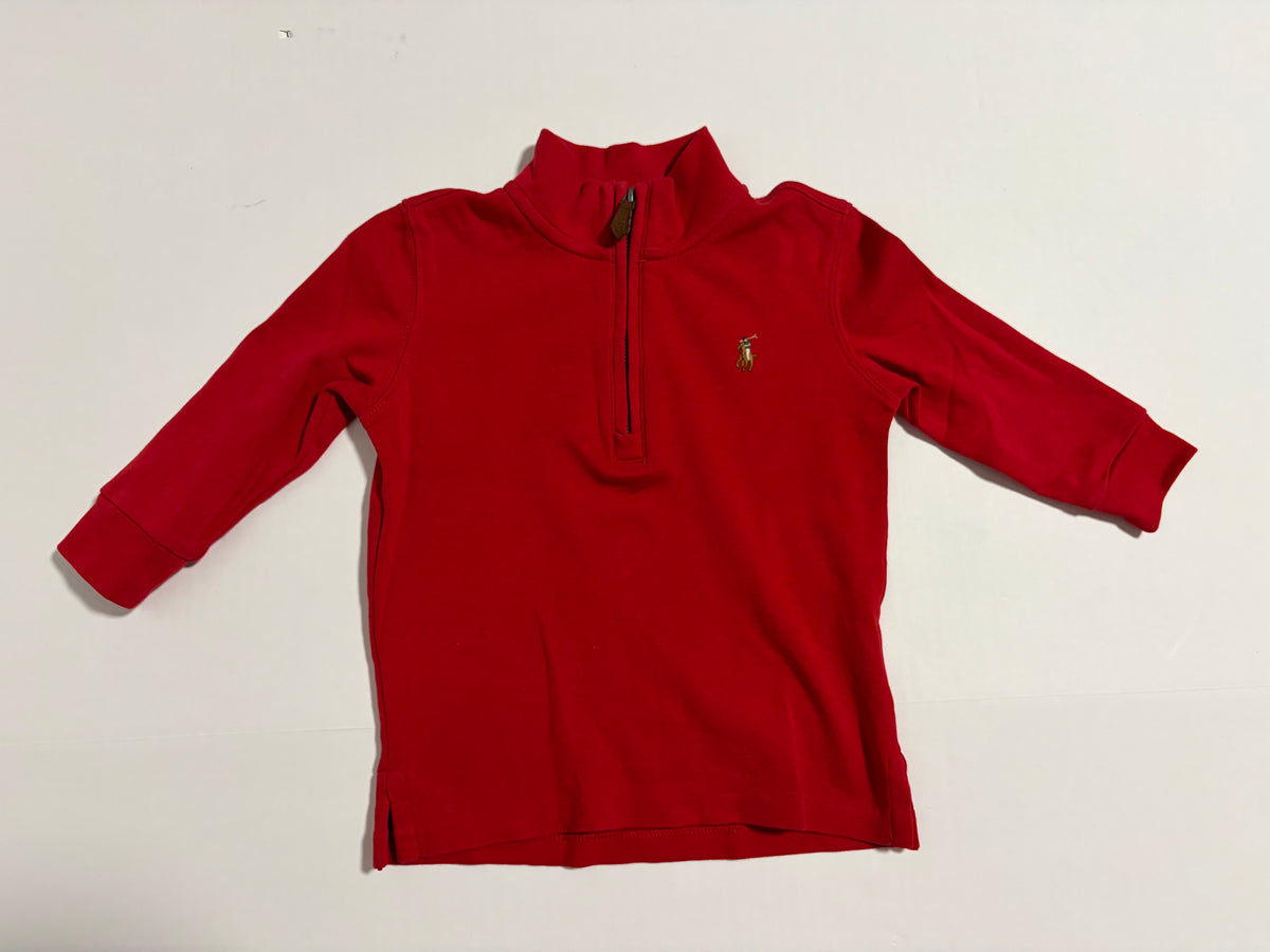 #27 Boys 24m Polo Ralph Lauren red 1/4 zip