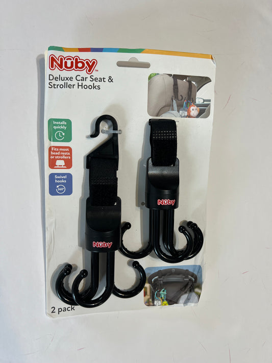 #78 NWT Nuby Deluxe Car Seat and Stroller Hooks
