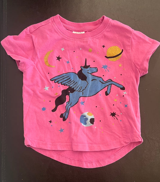 Hanna Andersson Pink Unicorn Shirt 2T