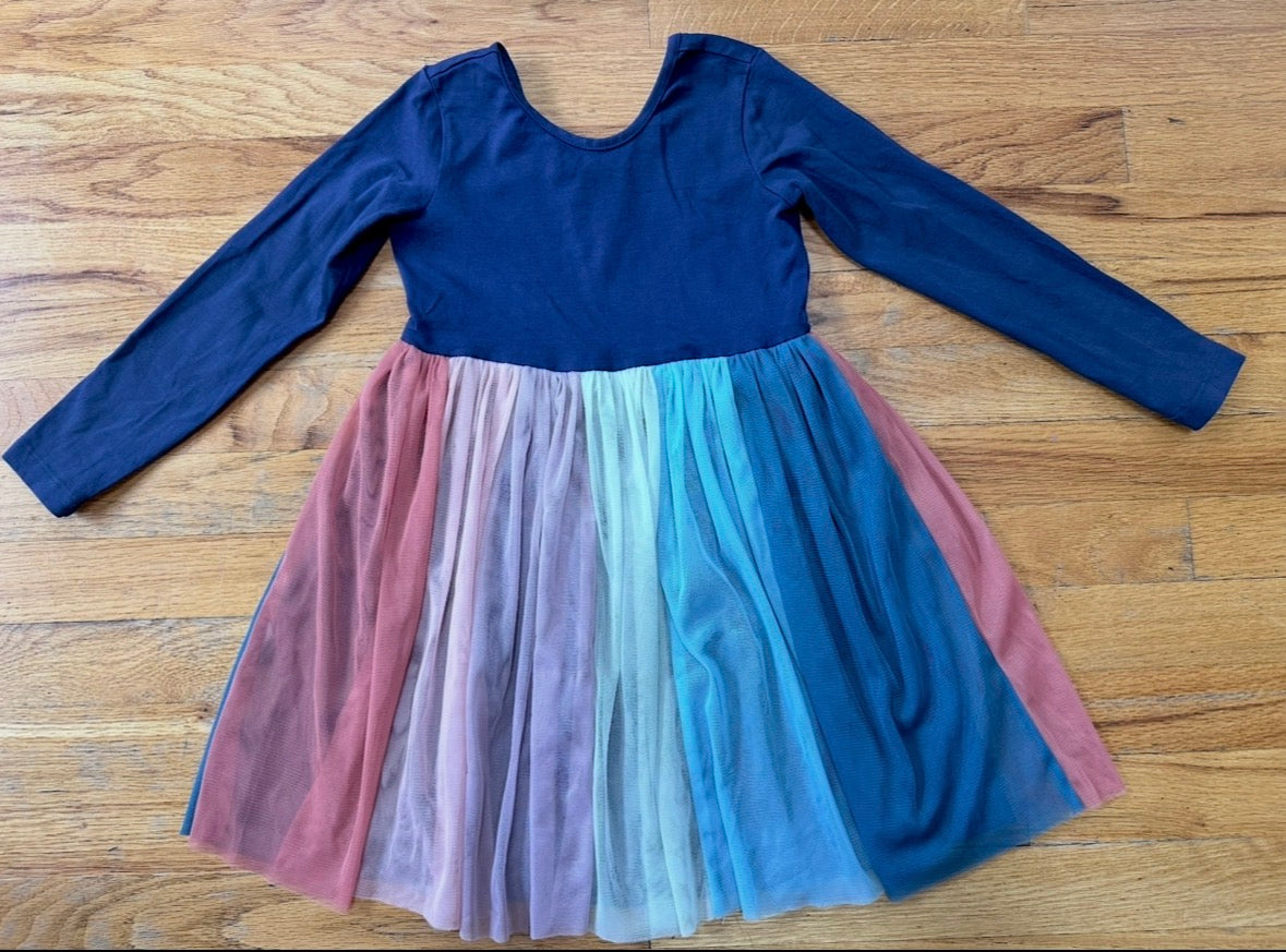 #104 Hanna Andersson size 110/5 ballet neck twirl  dress