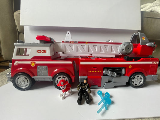 #3 Paw Patrol Fire Truck w/ figures & Accessories - PRICE REDUCED