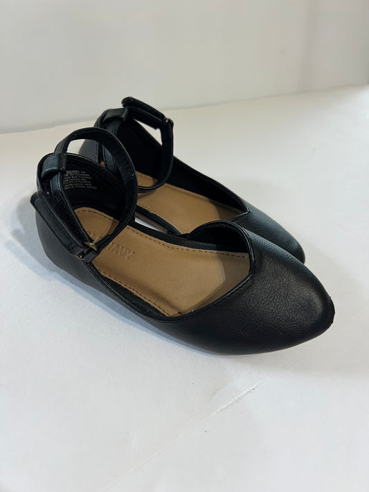 #78 girls 8c old navy black flats
