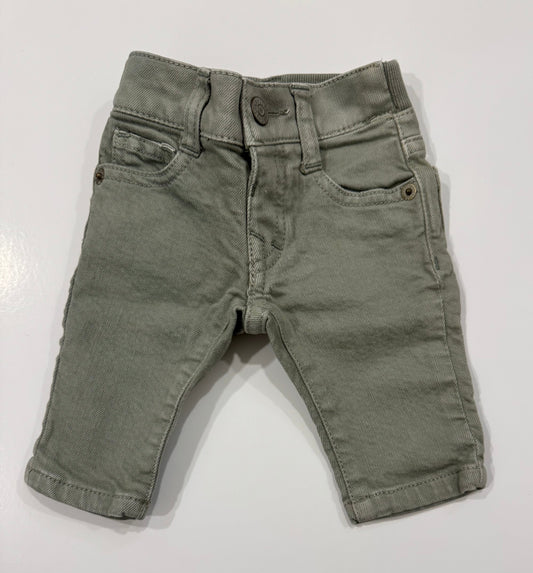 #38 Gymboree 0-3 Months Boys Gray Green Jeans