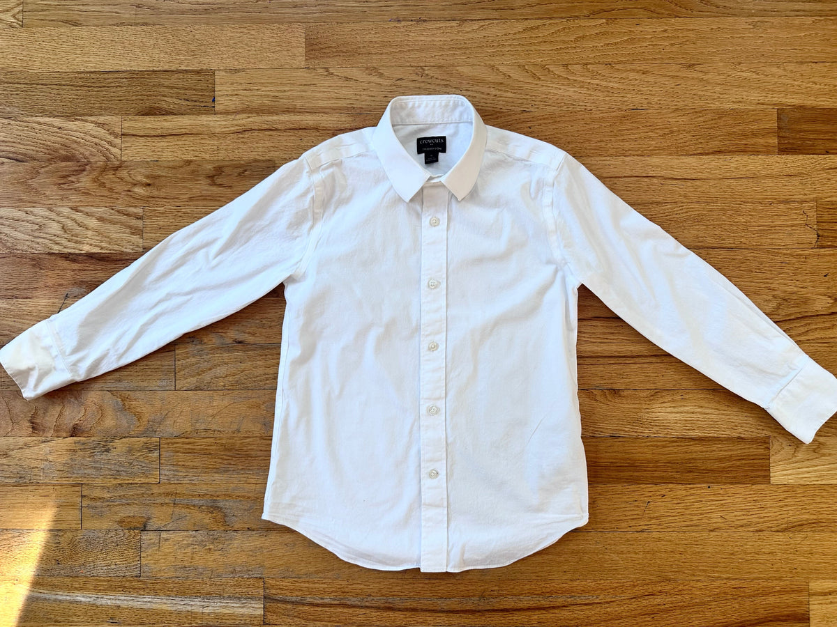 #104 Crewcuts boy size 8 white button down