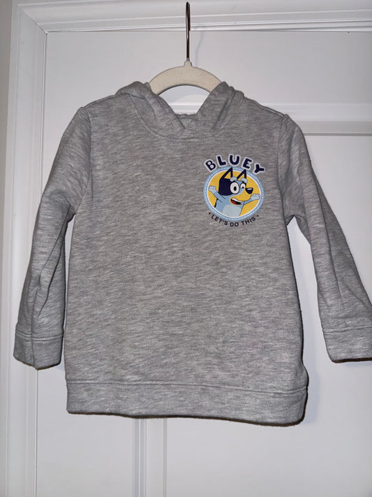 #106: 4T Gray Bluey Hoodie (Front & Back) *REDUCED*
