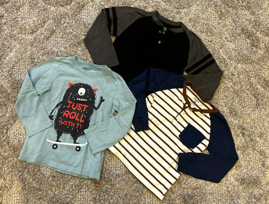 #16 - 3 Pack Long Sleeve Shirt - Boys 4T